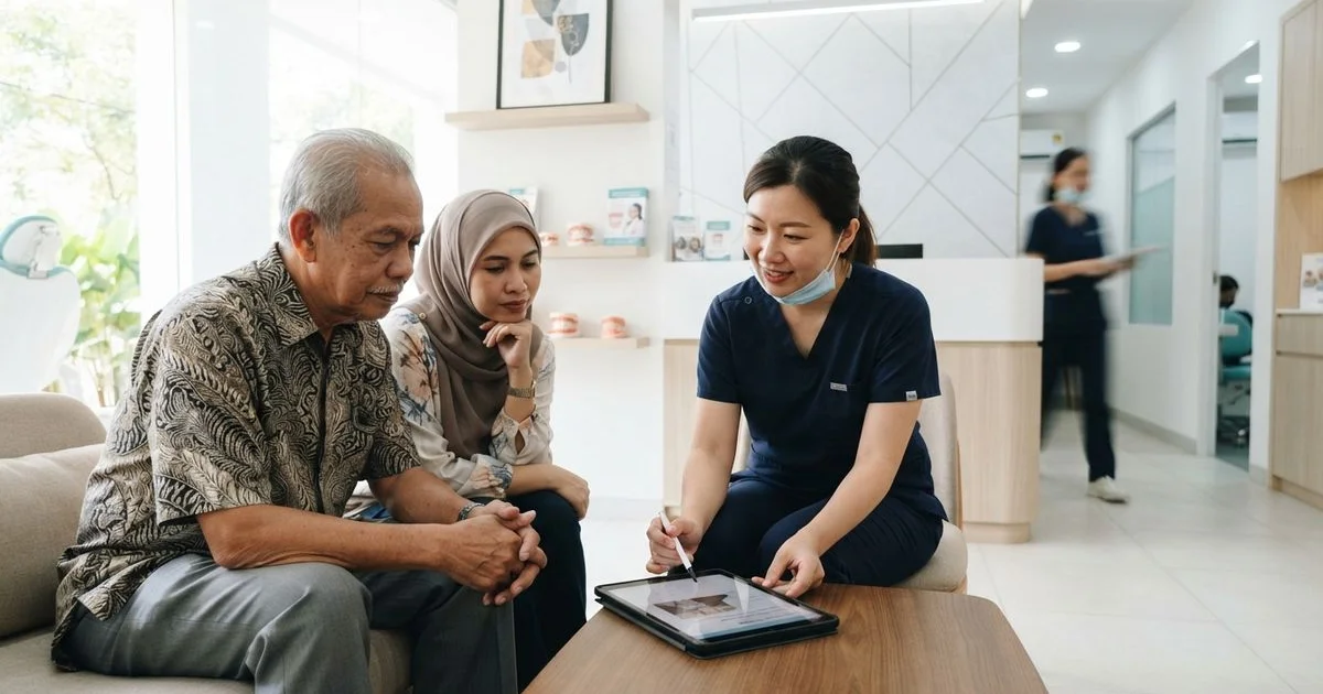 Choosing dental care for aging parents: dentures, implants and mobility